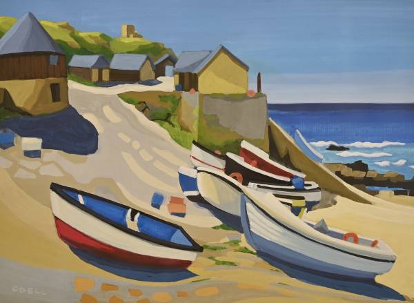 - gouache on Canvas, Painting by Julia Odell, measuring 20 x 26 cm (H x W) framed at 31 x 39 cm £375